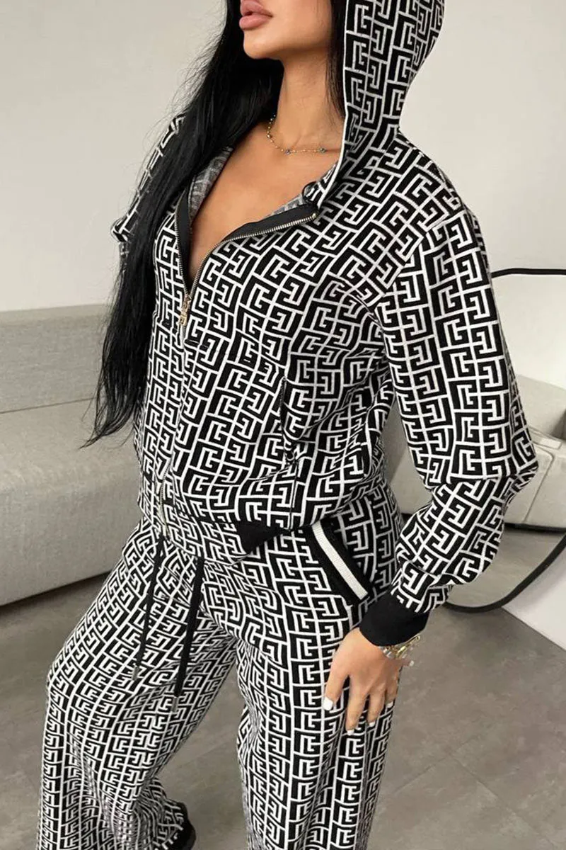 UJ0312 Knitted Jacket and Pants Set
