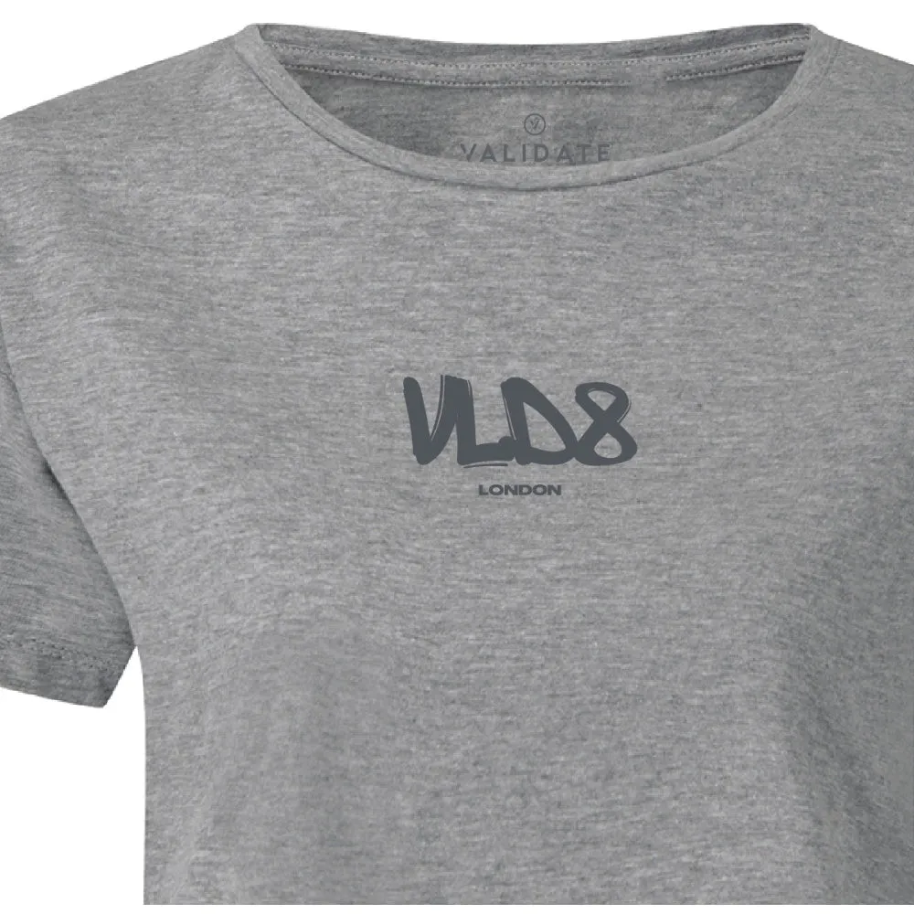 Validate Jump Crop T-shirt Grey Marl