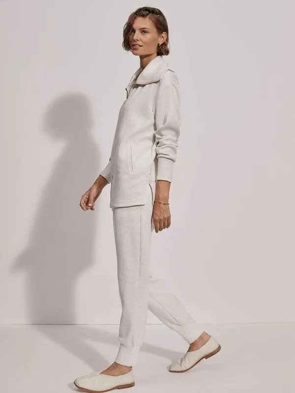 Varley Raleigh Zip Sweat - Ivory Marl