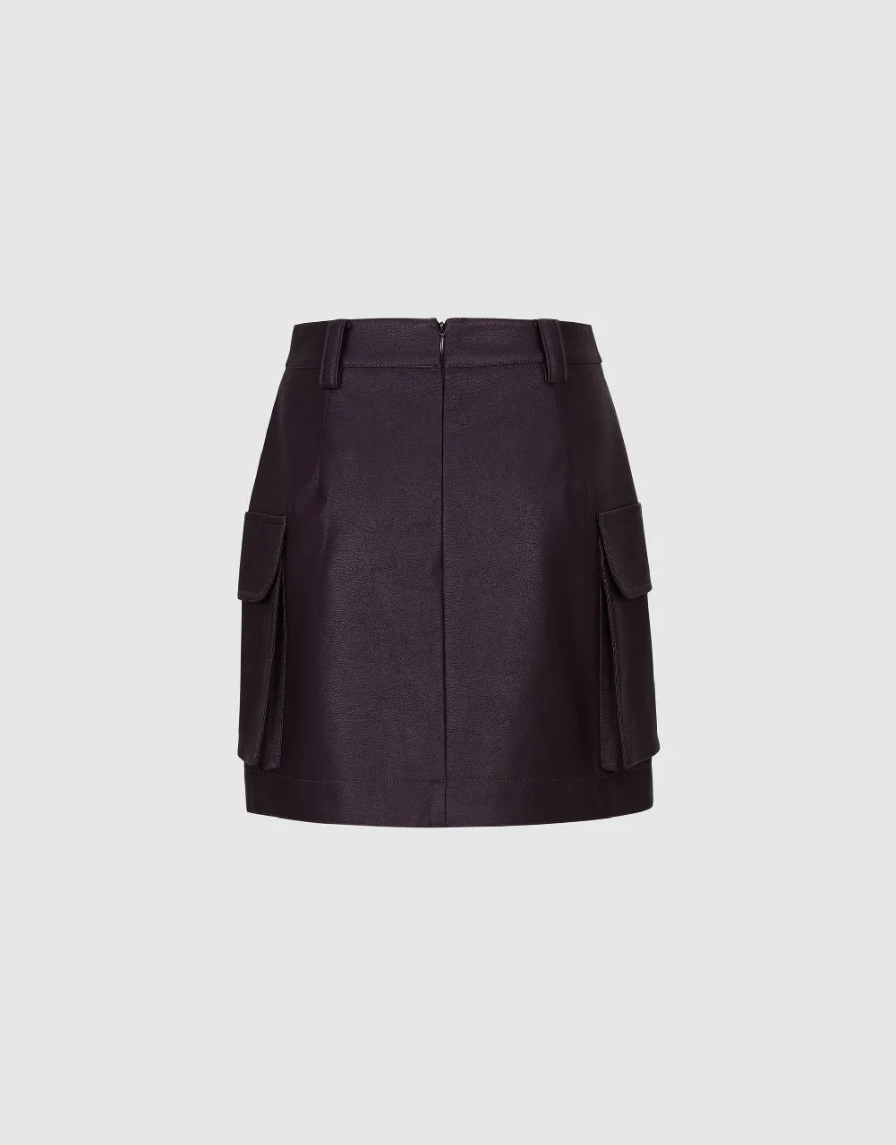 Vegan Leather Mini A-Line Skirt