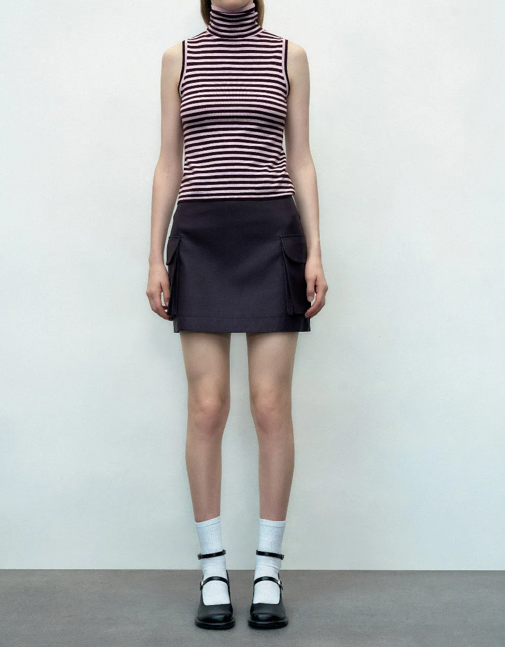 Vegan Leather Mini A-Line Skirt