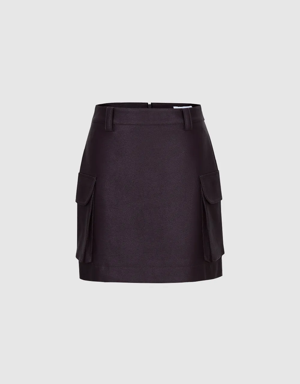Vegan Leather Mini A-Line Skirt