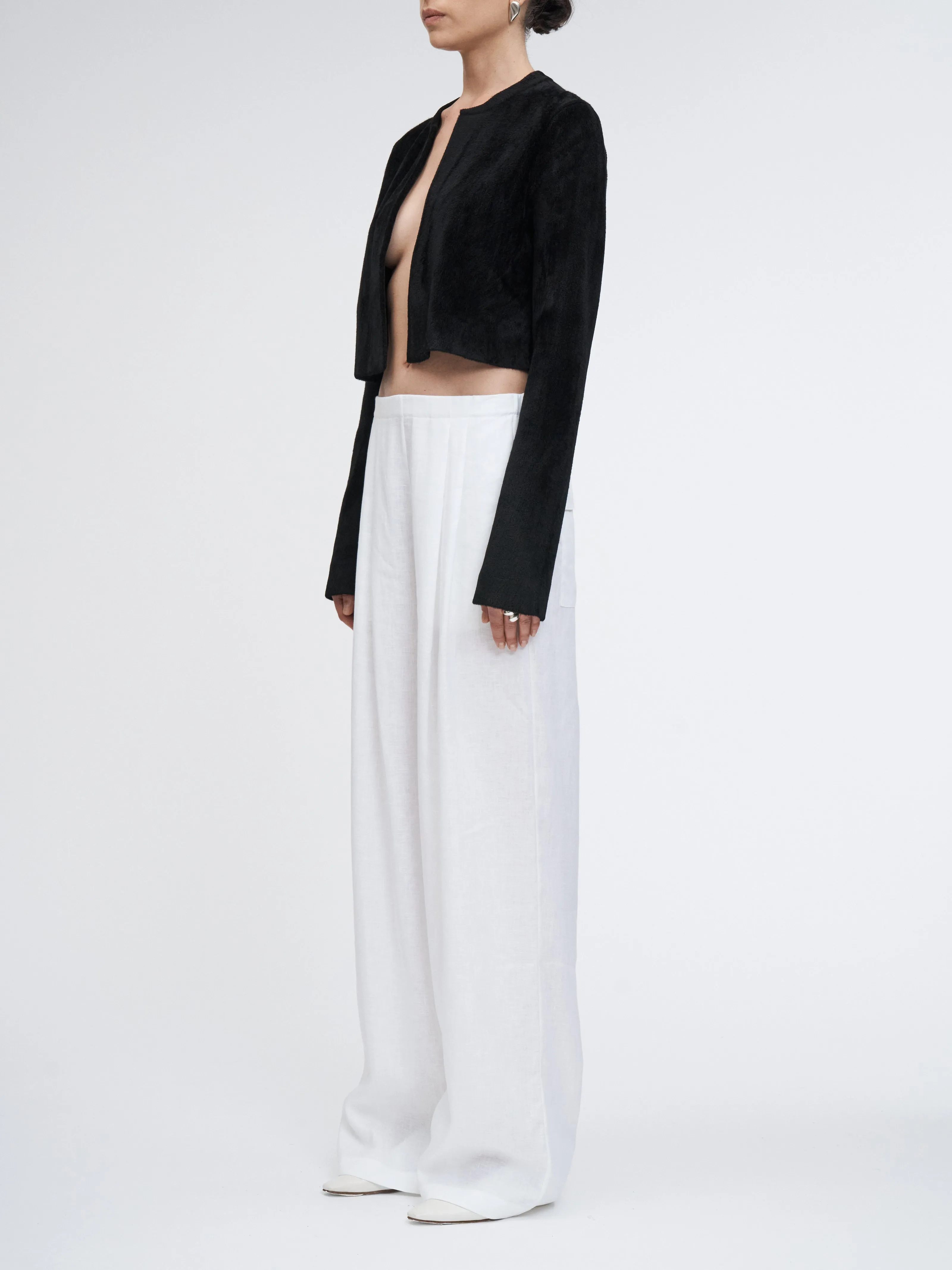 Velour Bolero in Black