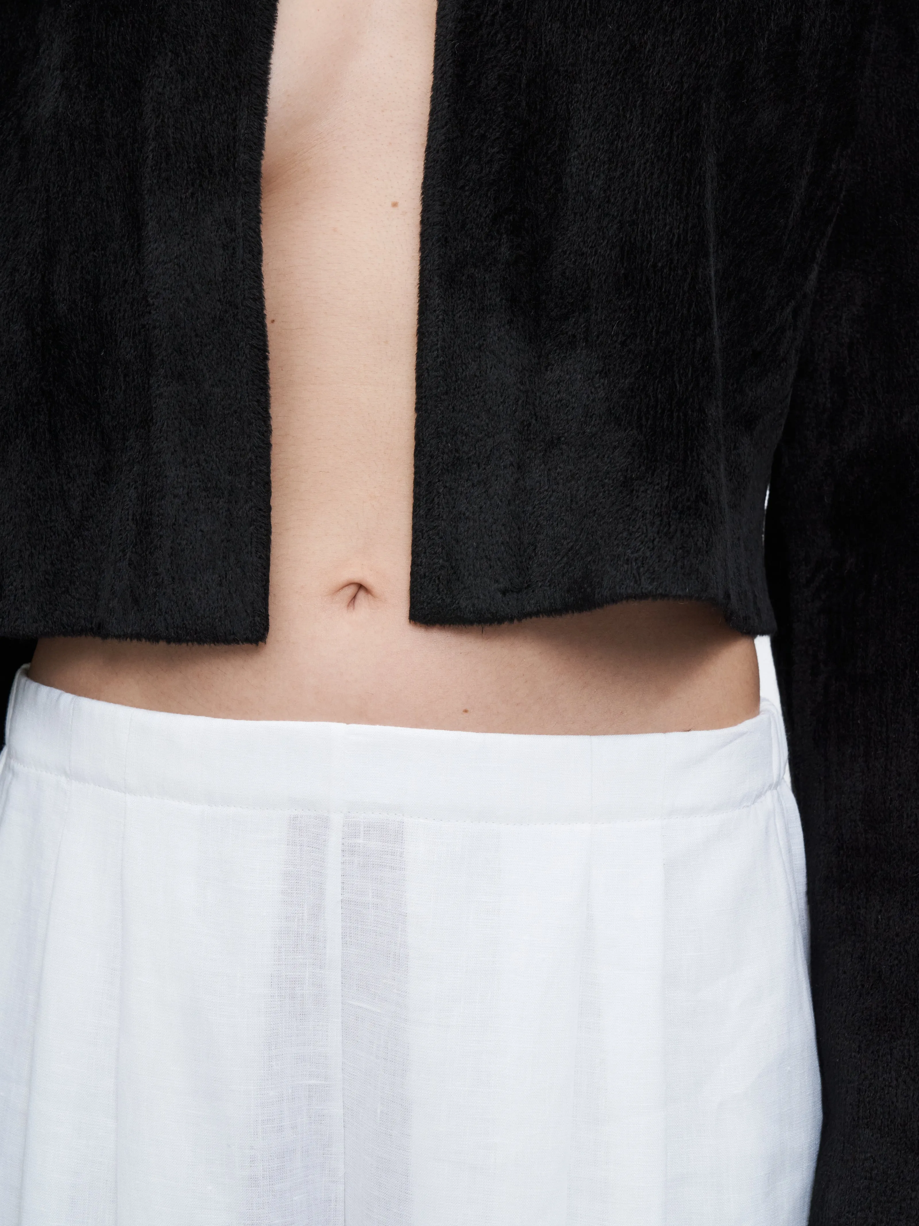 Velour Bolero in Black