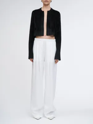 Velour Bolero in Black