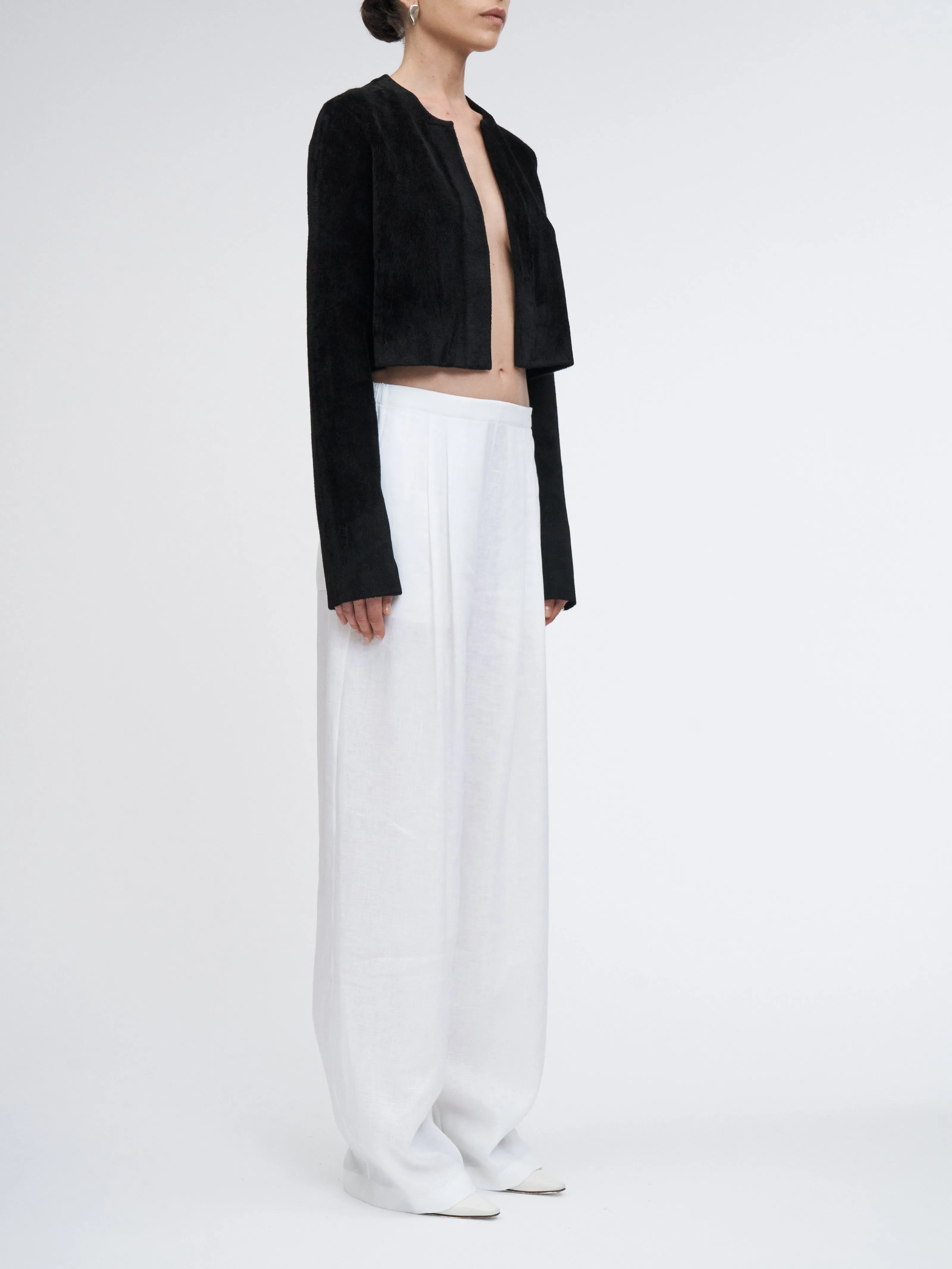 Velour Bolero in Black