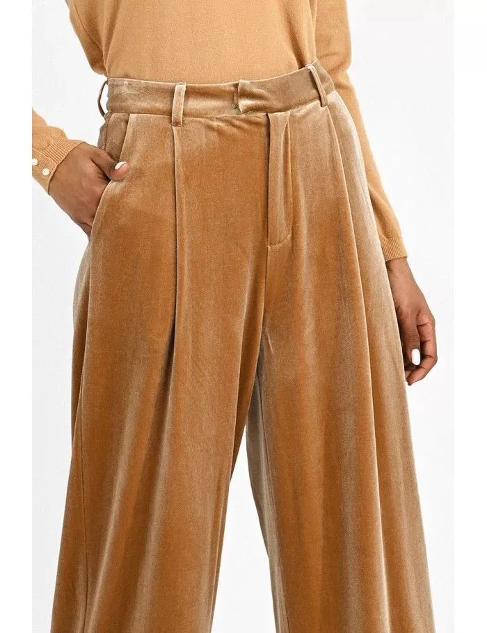 Velvet Pants - Beige