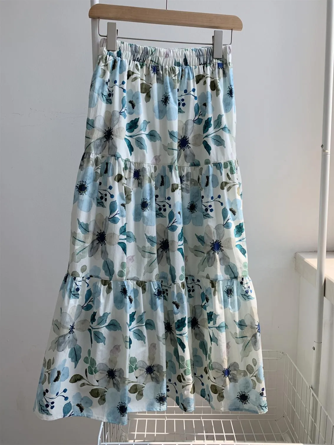 Vintage High-waisted Patchwork Maxi Skirt for Women