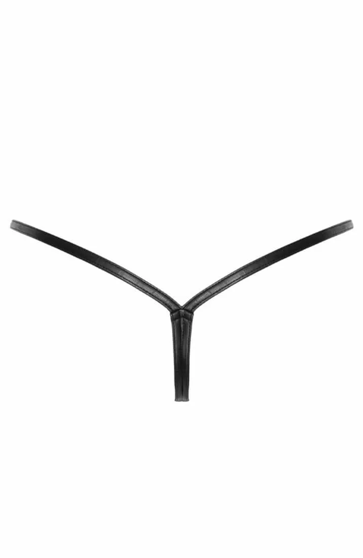 Wet look X Crocodile string panty - That Feeling
