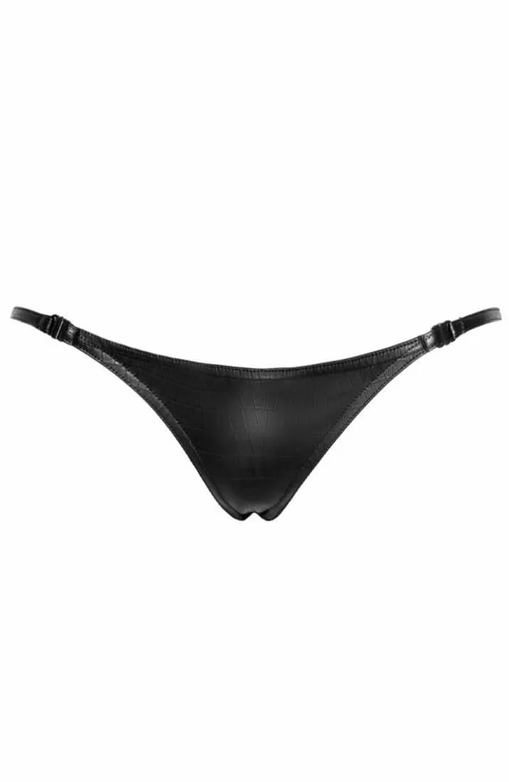 Wet look X Crocodile string panty - That Feeling
