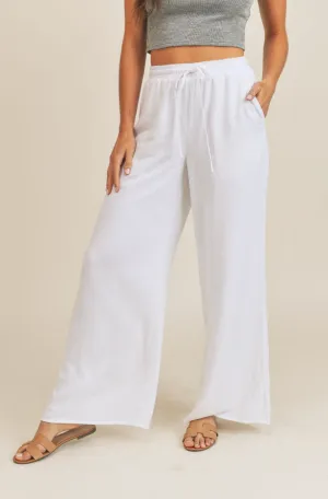 Wide Leg Drawstring Pants