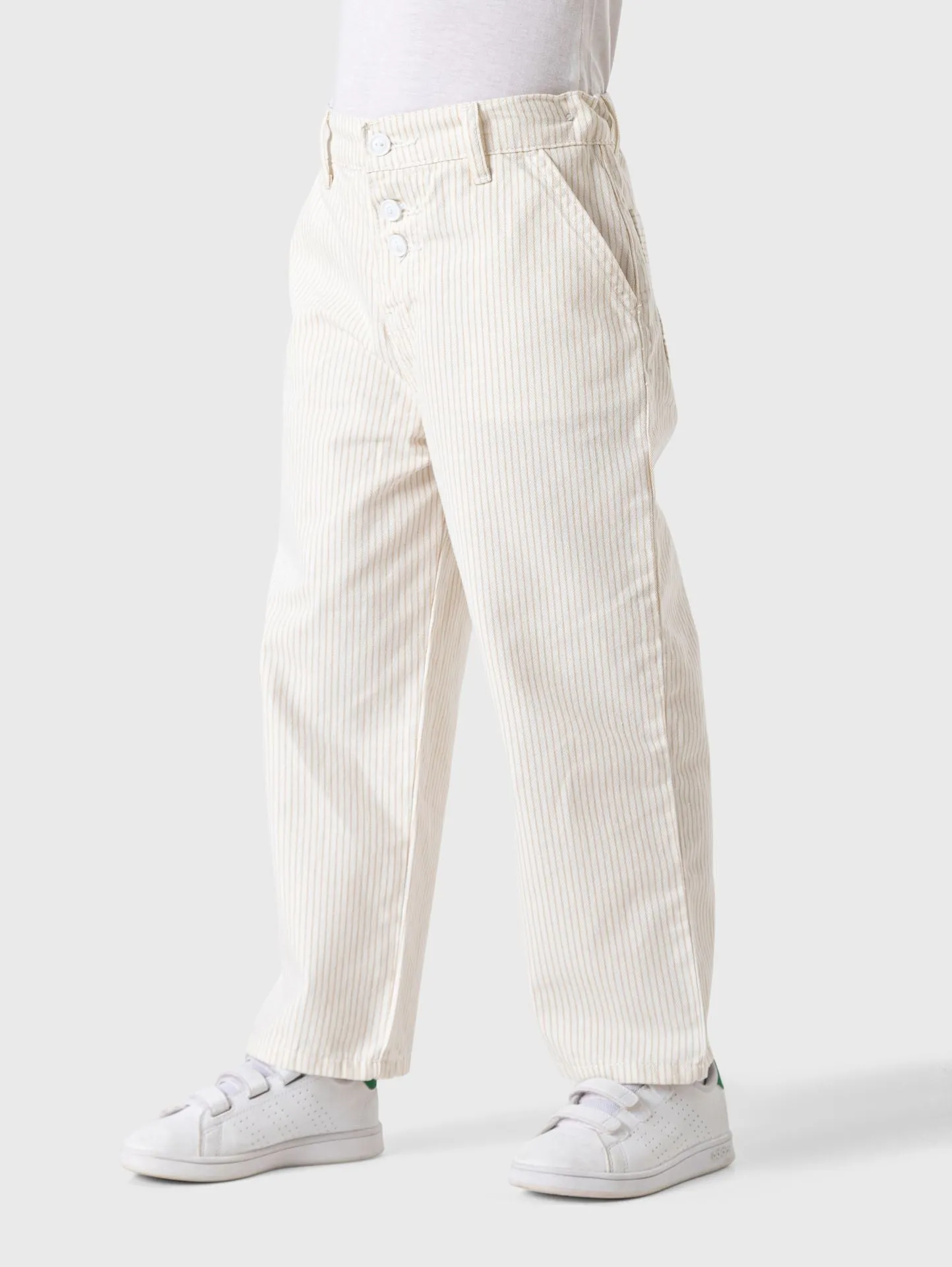 Wide Leg Gabardine Striped