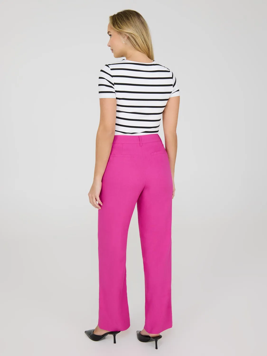 Wide-Leg Linen Pants
