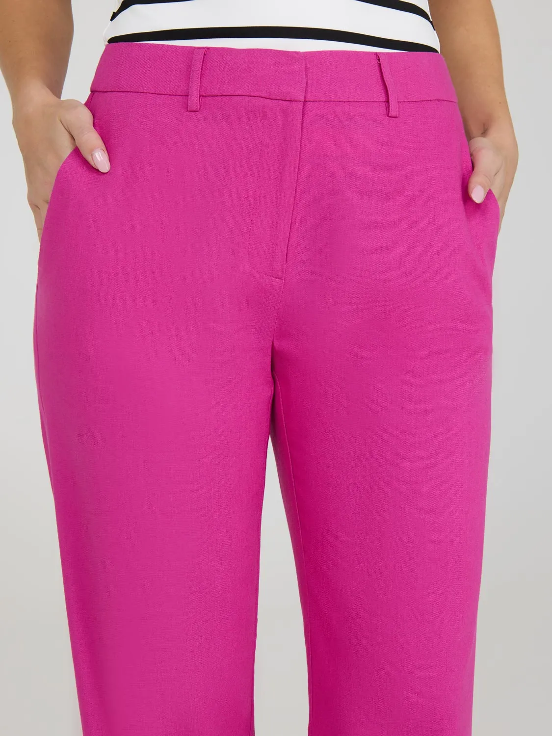 Wide-Leg Linen Pants
