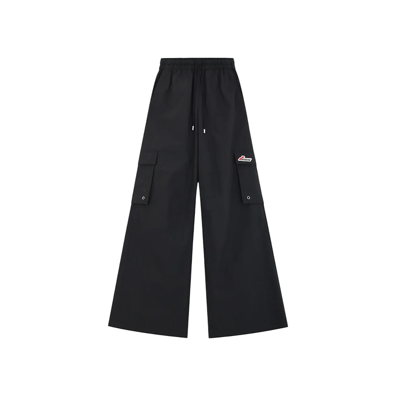 WIDE LEG NYLON CARGO TROUSERS