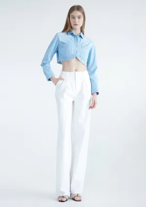 Wide Leg off White Pants