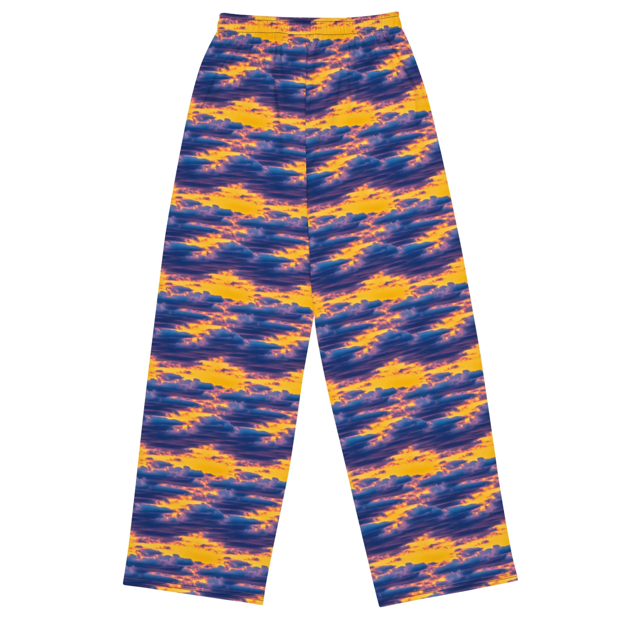 Wide-Leg Pants - Aubergine Clouds