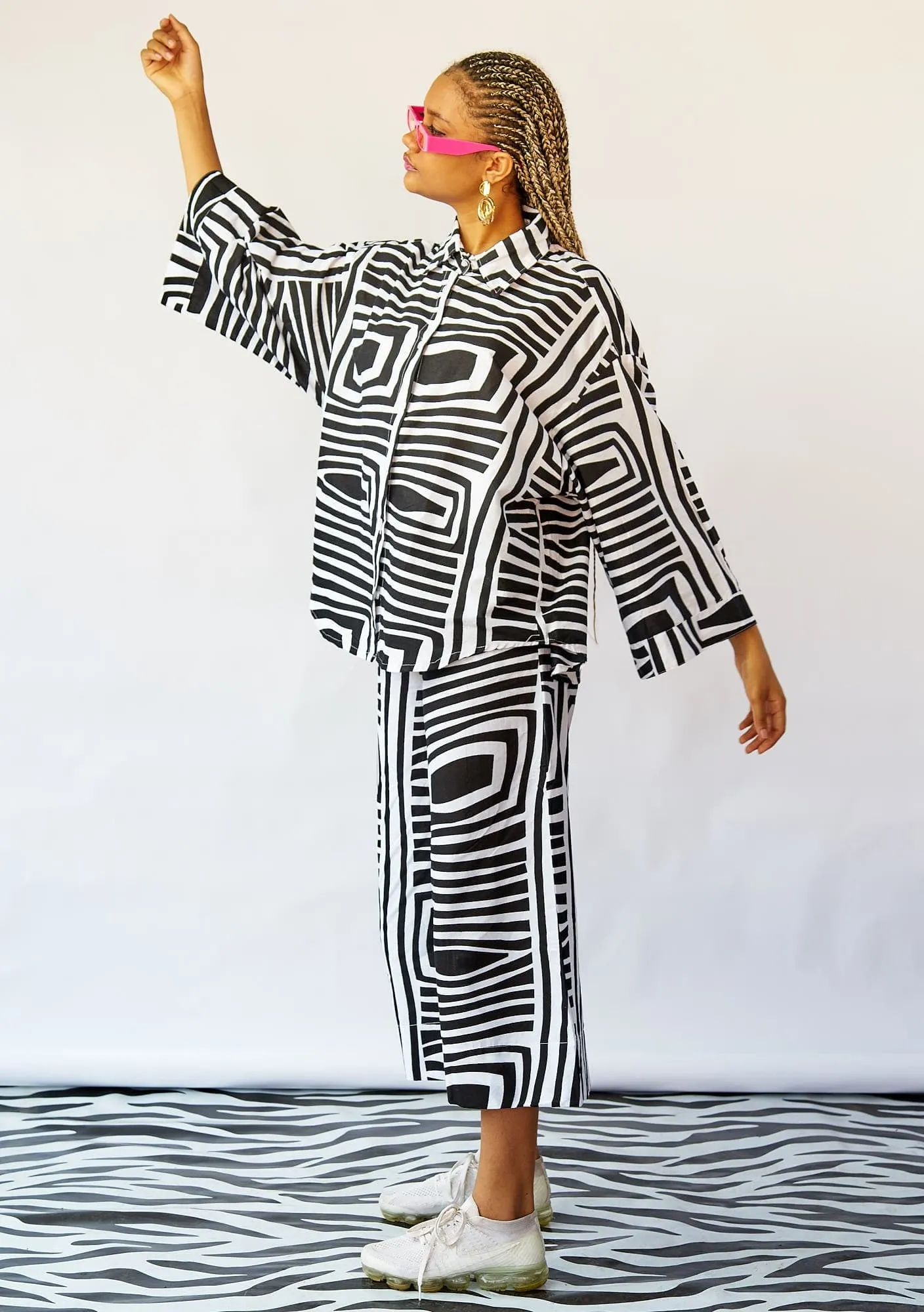 Wide Leg Pants - Monochrome