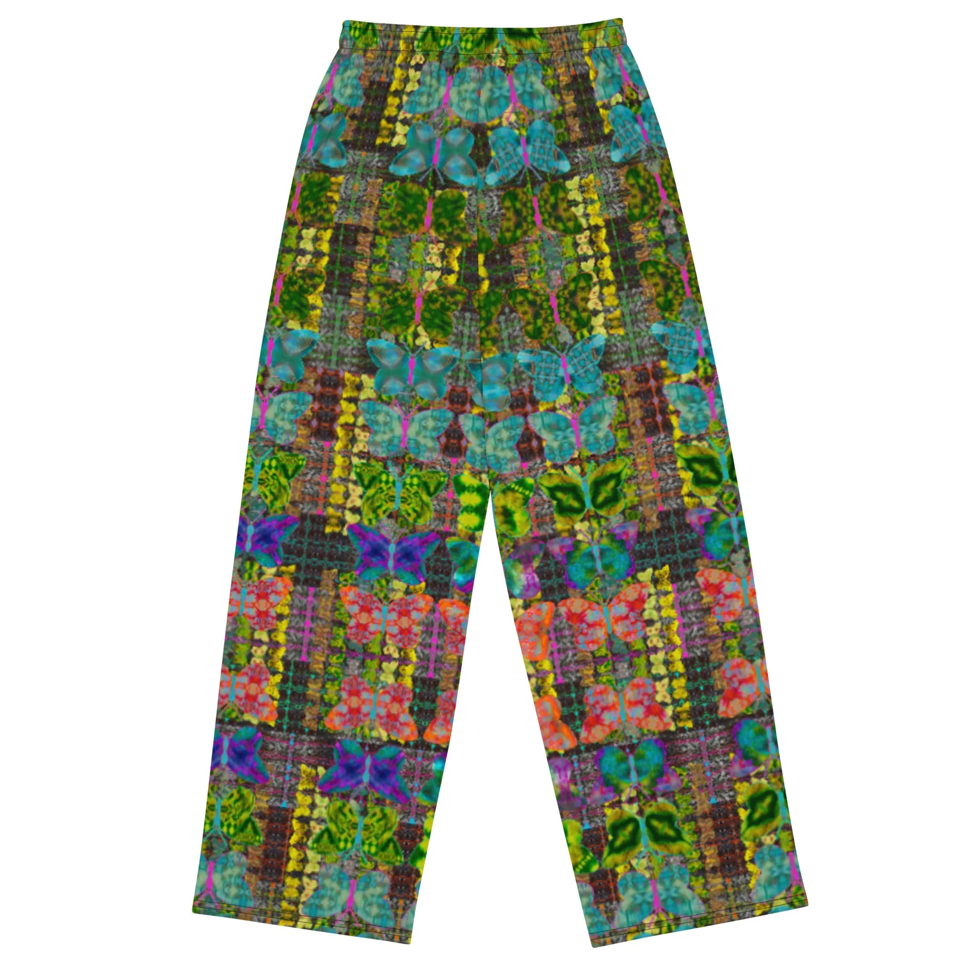 Wide-Leg Pants (Unisex)(Butterfly Glade Tree Link Pride Stripes) RJSTHS2022 RJS
