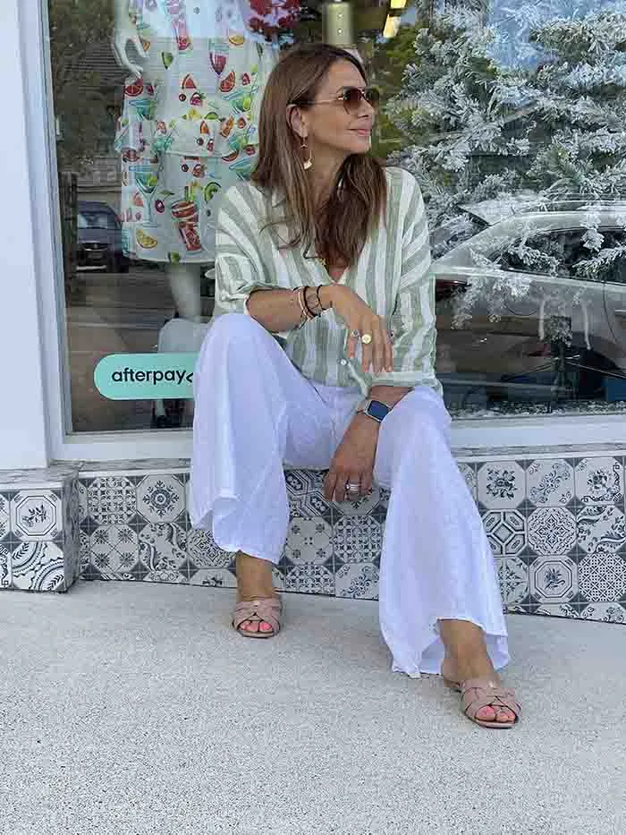 Wide Leg Pocket Pants - White