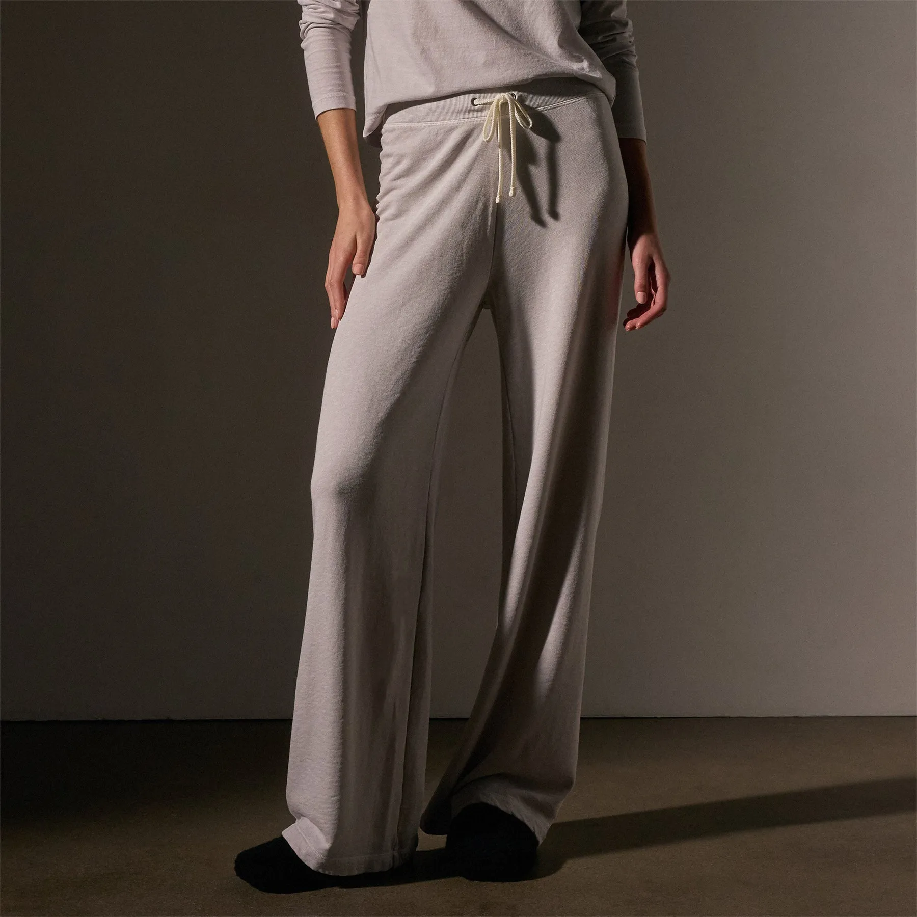 Wide Leg Sweatpant - Light Mist Pigment