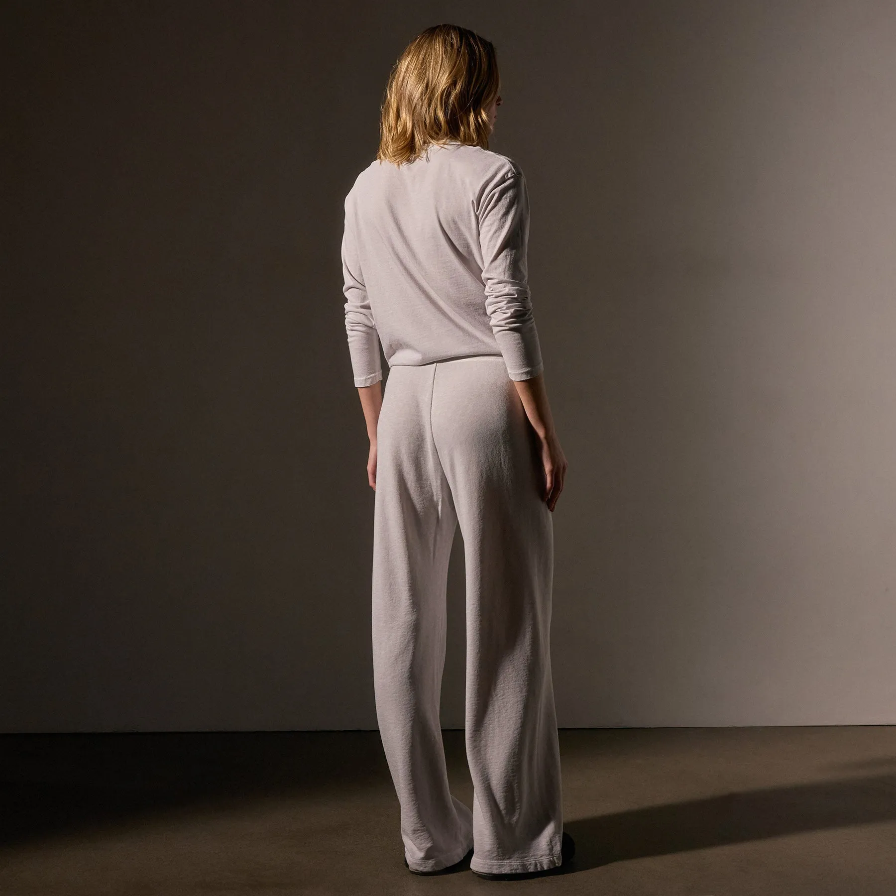 Wide Leg Sweatpant - Light Mist Pigment
