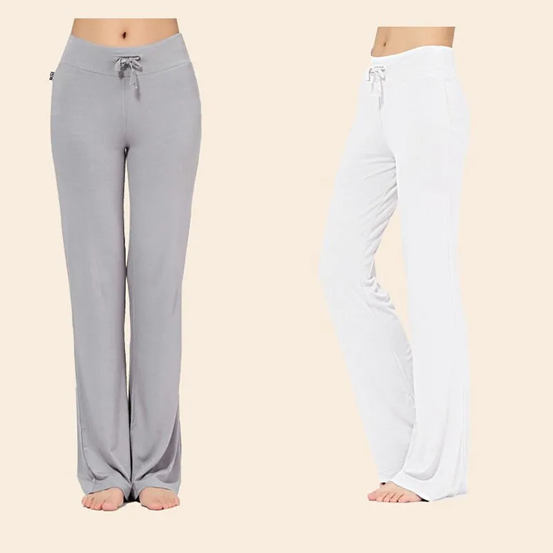 Women Wide Leg Long Pants Yoga Dance Trousers