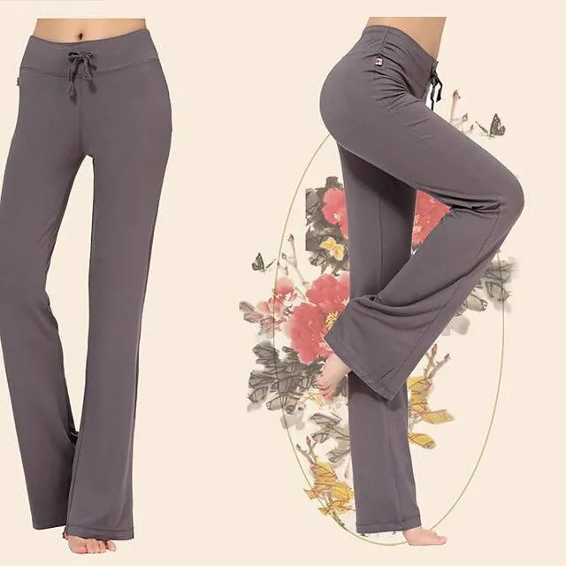 Women Wide Leg Long Pants Yoga Dance Trousers