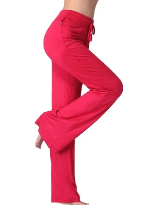 Women Wide Leg Long Pants Yoga Dance Trousers