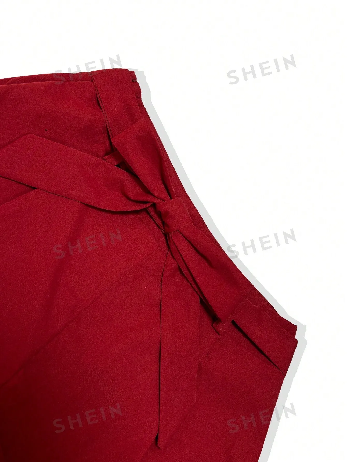 Women's Belted Retro Wide Leg Pants