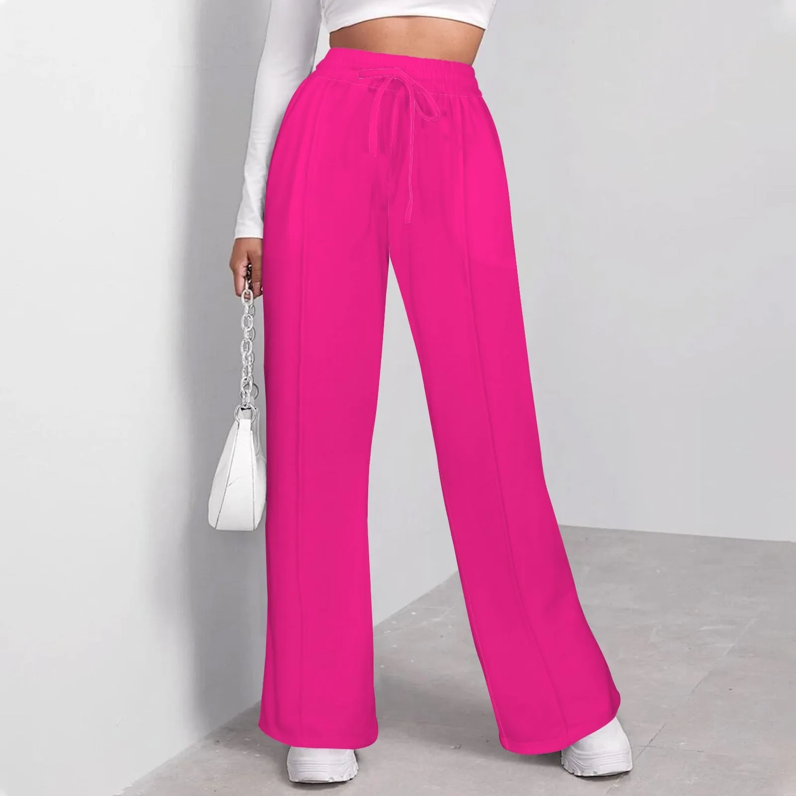 Women's Drawstring Wide Leg Sweatpants