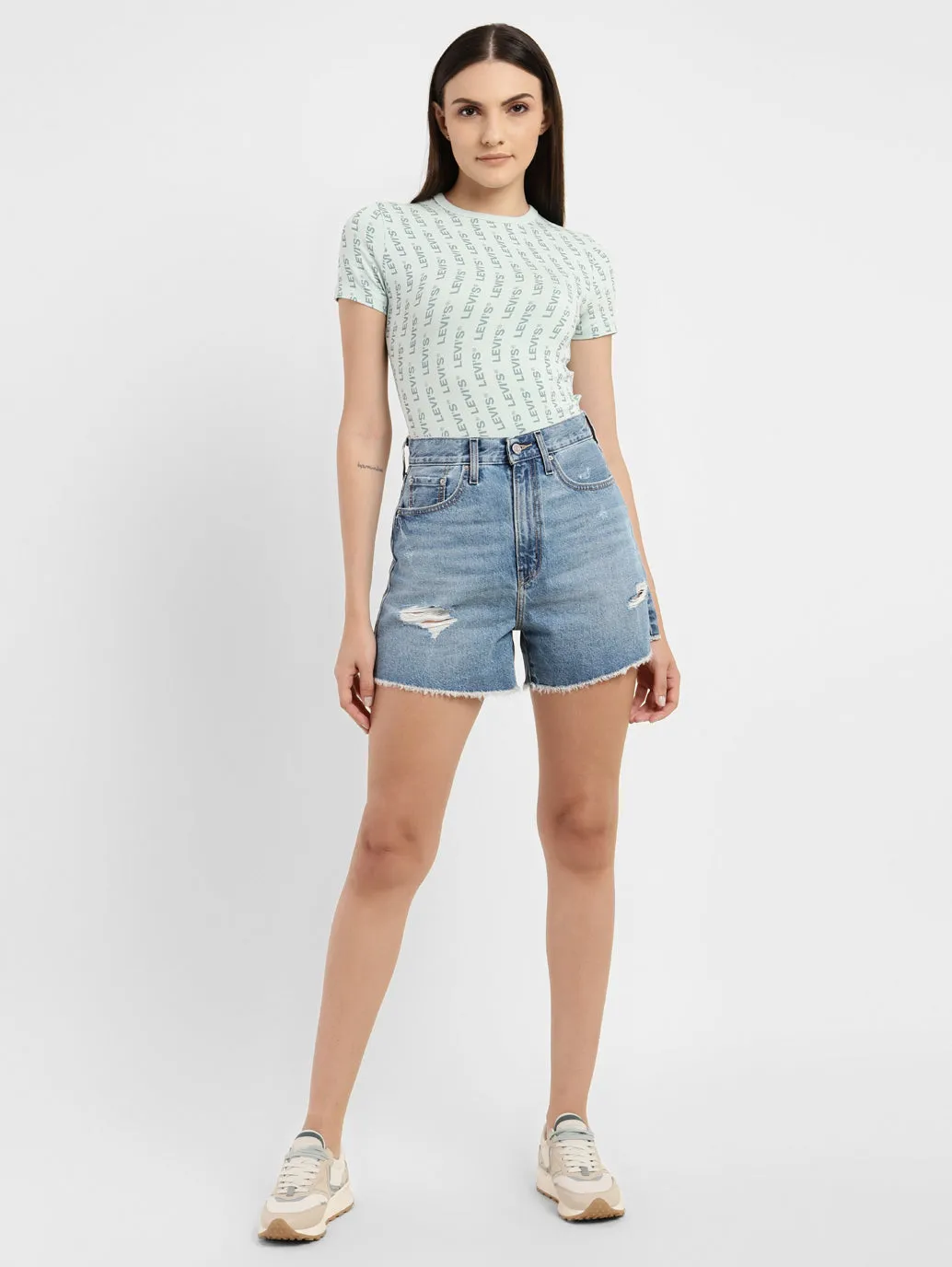Women's High Rise Slim Fit Shorts