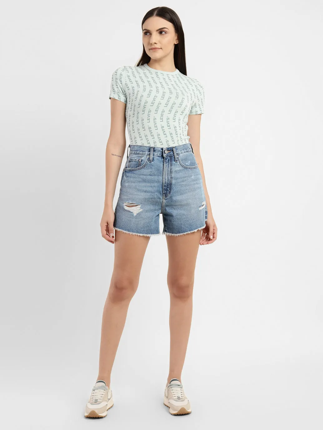 Women's High Rise Slim Fit Shorts