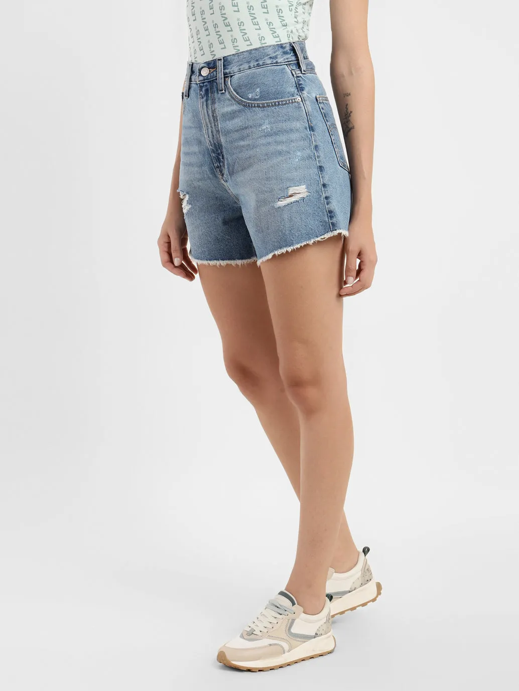 Women's High Rise Slim Fit Shorts
