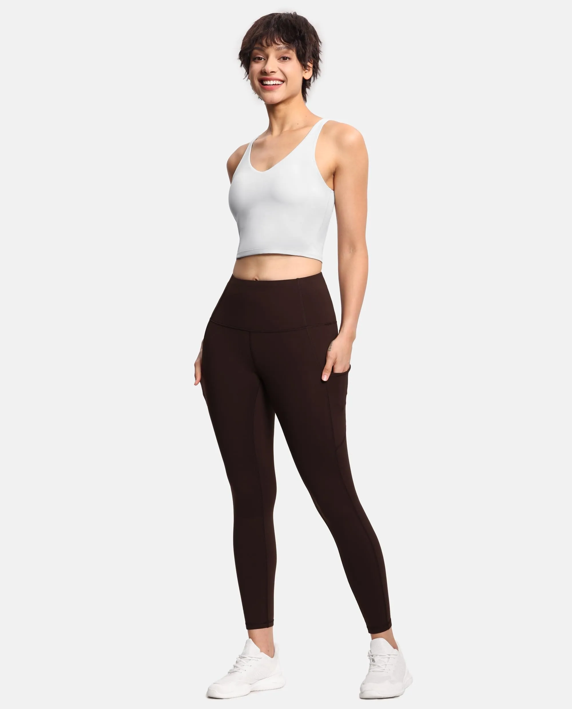 Women’s Longline Sports Bra Wirefree Padded Medium Support Yoga Bras Gym Running Workout Tank Tops