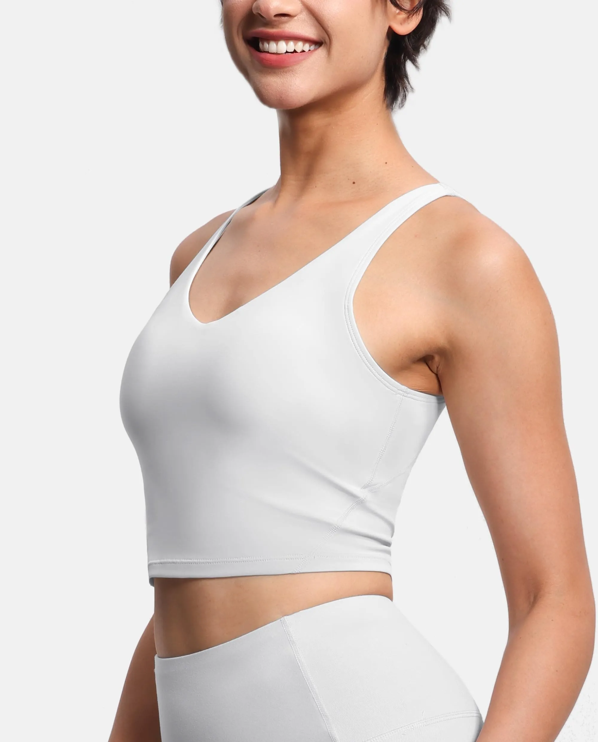 Women’s Longline Sports Bra Wirefree Padded Medium Support Yoga Bras Gym Running Workout Tank Tops
