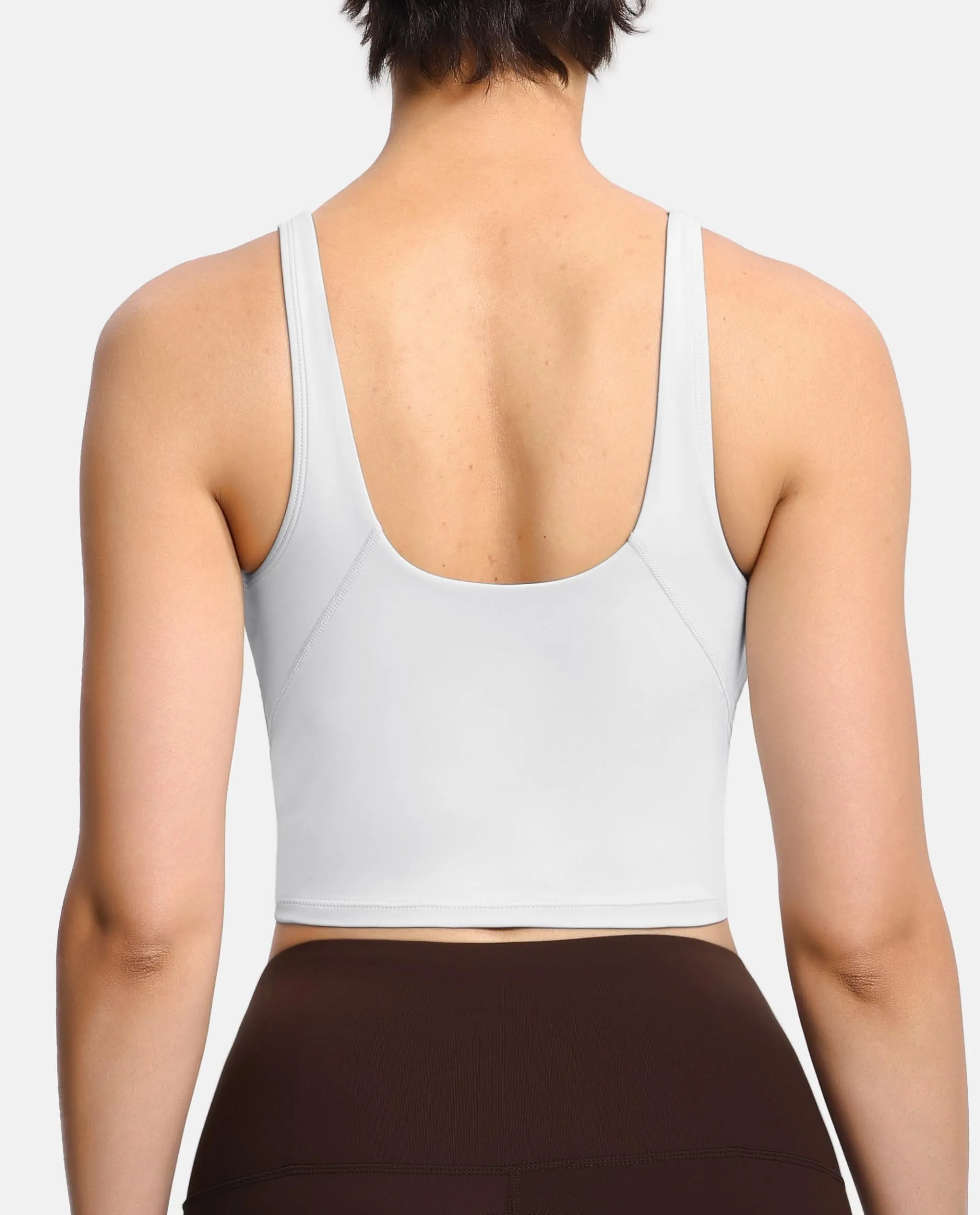 Women’s Longline Sports Bra Wirefree Padded Medium Support Yoga Bras Gym Running Workout Tank Tops