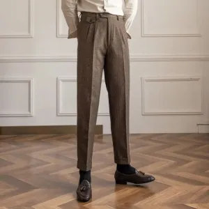 Wool Straight-Leg Trousers