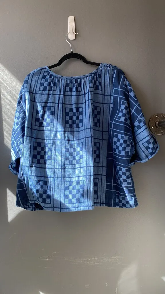 Woven Boxy Button Up