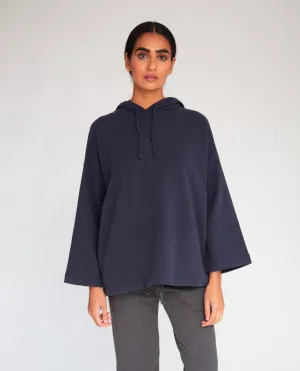 Yasmin Organic Cotton Hoodie In Navy