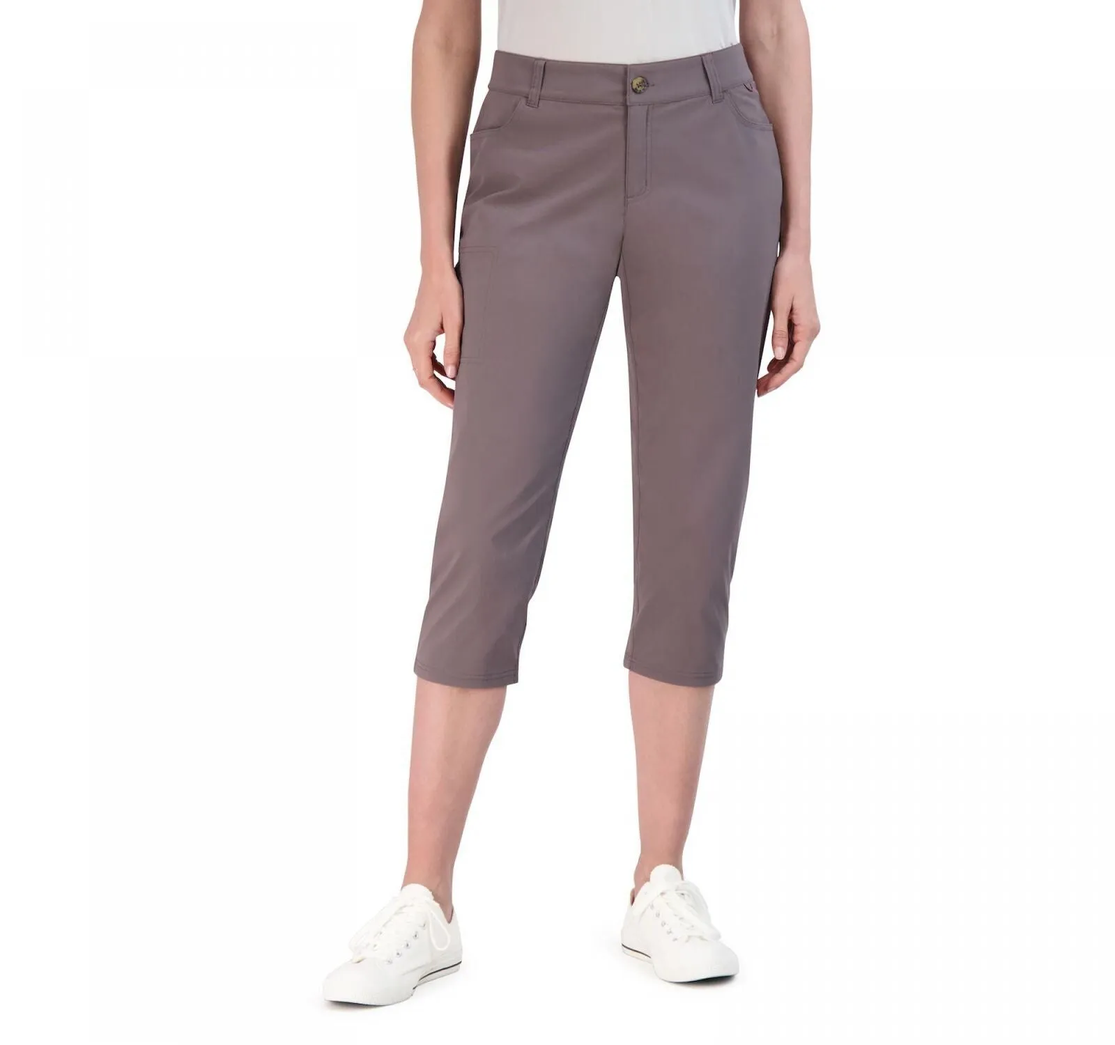 Zeroxposur Women's Sacramento Stretch Capri Pants B97283 Gray S